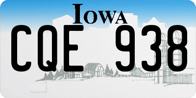 IA license plate CQE938