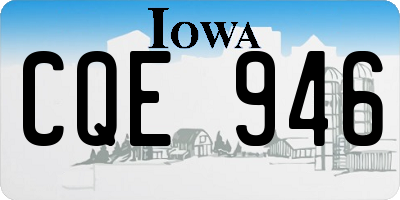 IA license plate CQE946