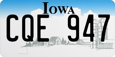 IA license plate CQE947