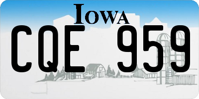 IA license plate CQE959