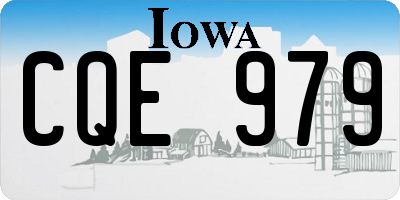 IA license plate CQE979