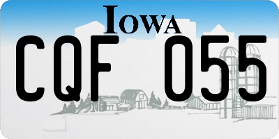 IA license plate CQF055