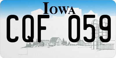 IA license plate CQF059