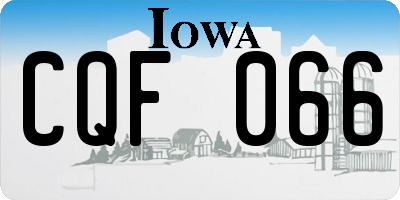 IA license plate CQF066