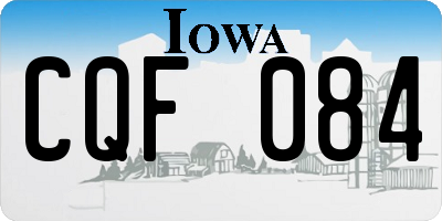 IA license plate CQF084