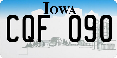 IA license plate CQF090