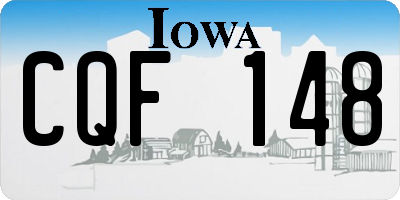 IA license plate CQF148