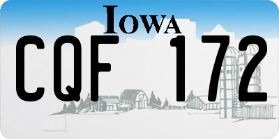 IA license plate CQF172