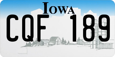 IA license plate CQF189