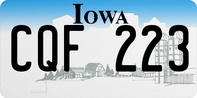 IA license plate CQF223