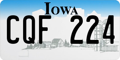 IA license plate CQF224