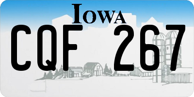 IA license plate CQF267