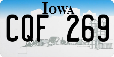 IA license plate CQF269