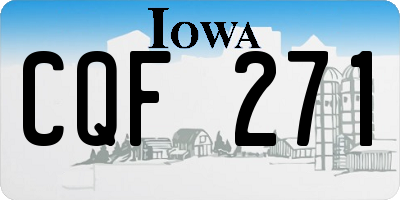IA license plate CQF271