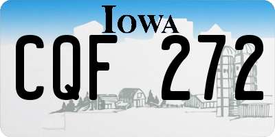 IA license plate CQF272