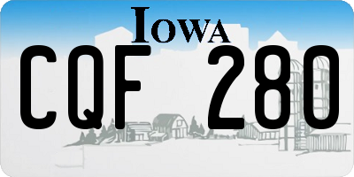 IA license plate CQF280