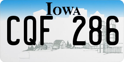 IA license plate CQF286