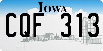 IA license plate CQF313