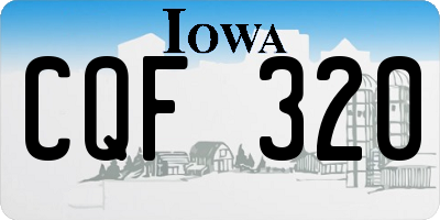 IA license plate CQF320