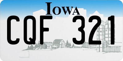 IA license plate CQF321