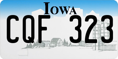 IA license plate CQF323