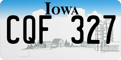IA license plate CQF327