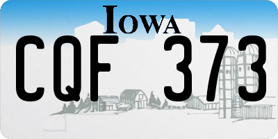 IA license plate CQF373