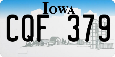 IA license plate CQF379