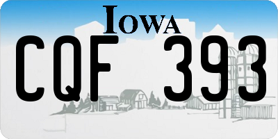 IA license plate CQF393