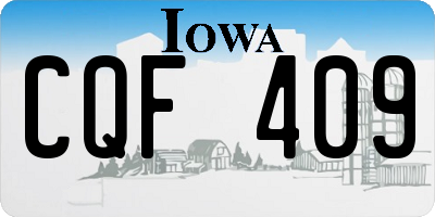 IA license plate CQF409