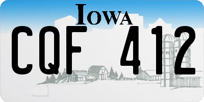IA license plate CQF412