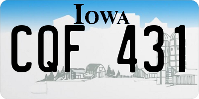 IA license plate CQF431