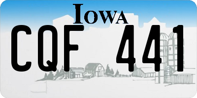 IA license plate CQF441