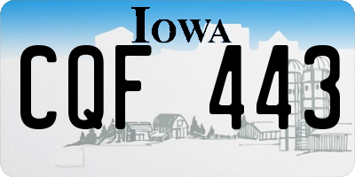 IA license plate CQF443