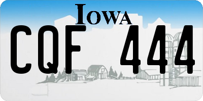 IA license plate CQF444