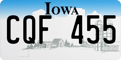 IA license plate CQF455