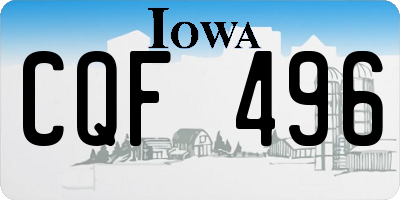 IA license plate CQF496