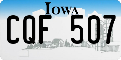 IA license plate CQF507