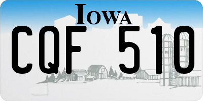 IA license plate CQF510