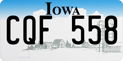 IA license plate CQF558