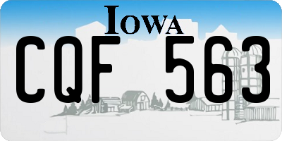 IA license plate CQF563