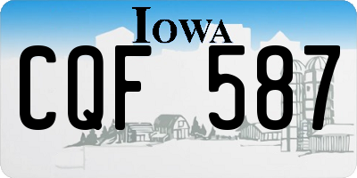 IA license plate CQF587