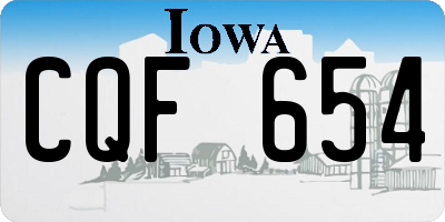 IA license plate CQF654