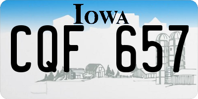 IA license plate CQF657