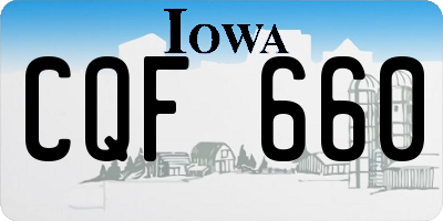 IA license plate CQF660