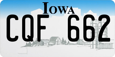 IA license plate CQF662