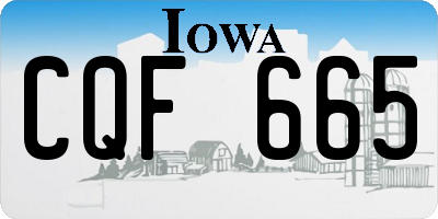 IA license plate CQF665