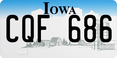 IA license plate CQF686