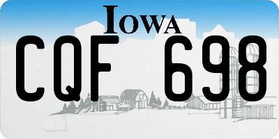 IA license plate CQF698