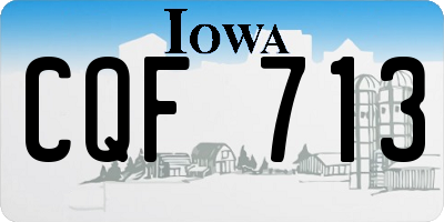 IA license plate CQF713